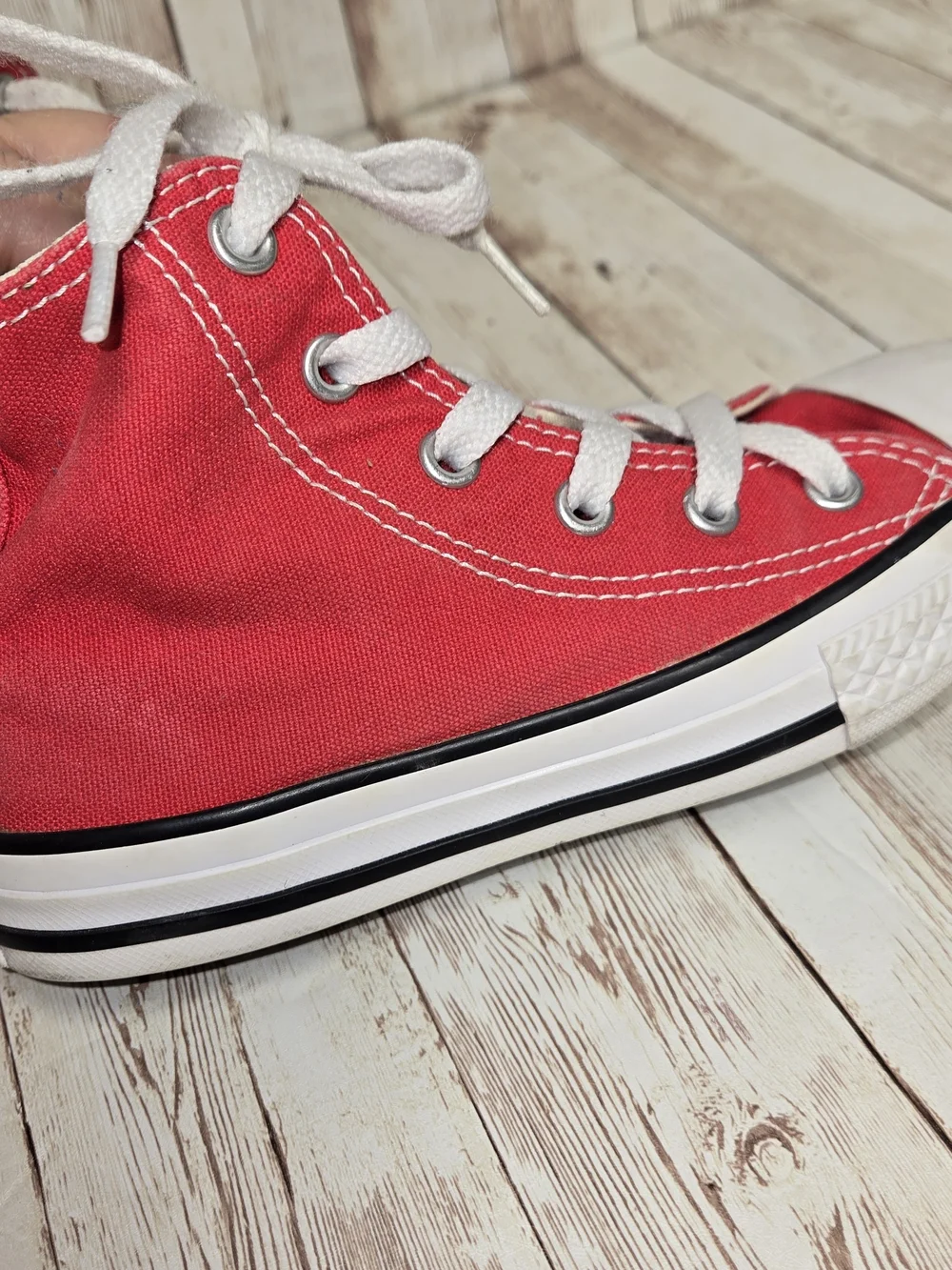 Converse All Star Red High Top Sneakers Kids Youth Size 13